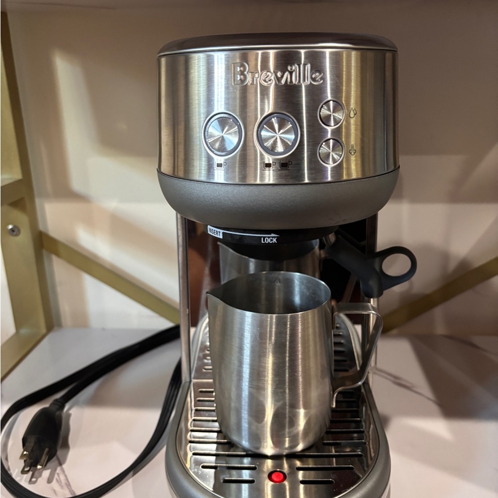 Breville Brushed Metal Coffee Maker with Silver Accents